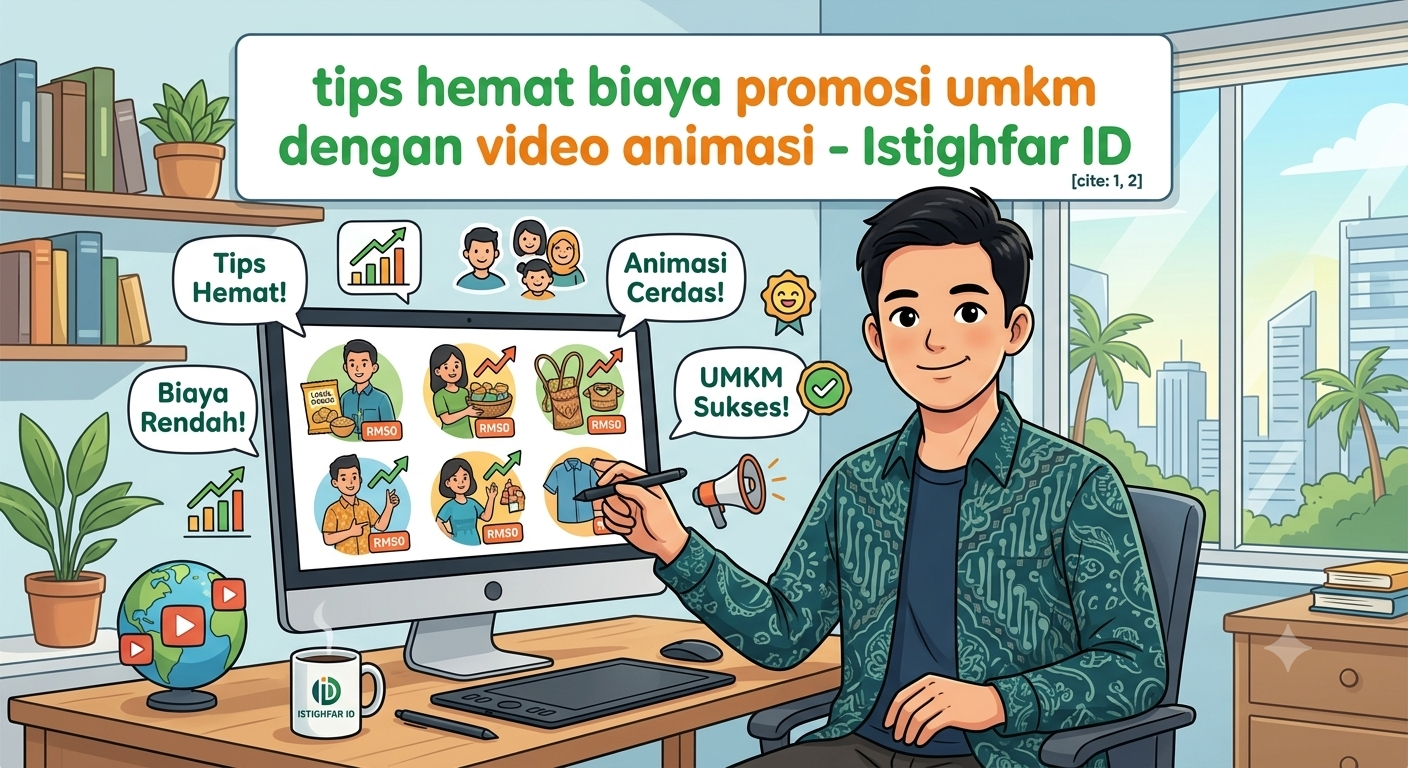 tips hemat biaya promosi umkm dengan video animasi istighfar id