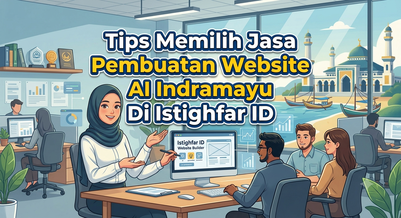 Tim profesional mempraktikkan tips memilih jasa pembuatan website AI Indramayu bersama Istighfar ID untuk meningkatkan performa bisnis lokal secara menyeluruh.