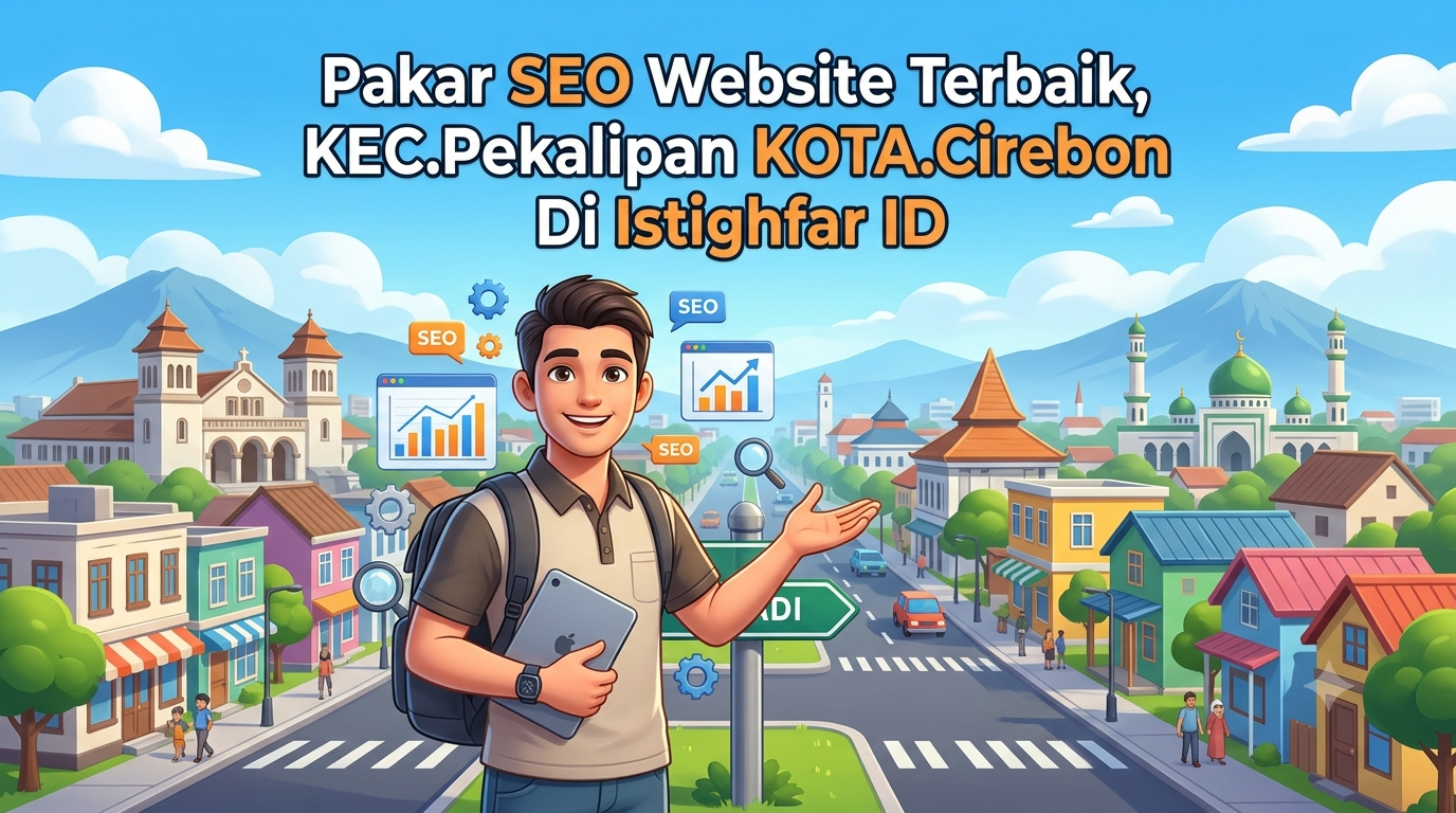 Tim ahli pakar SEO website terbaik pekalipan sedang menganalisis performa peringkat Google di Istighfar ID