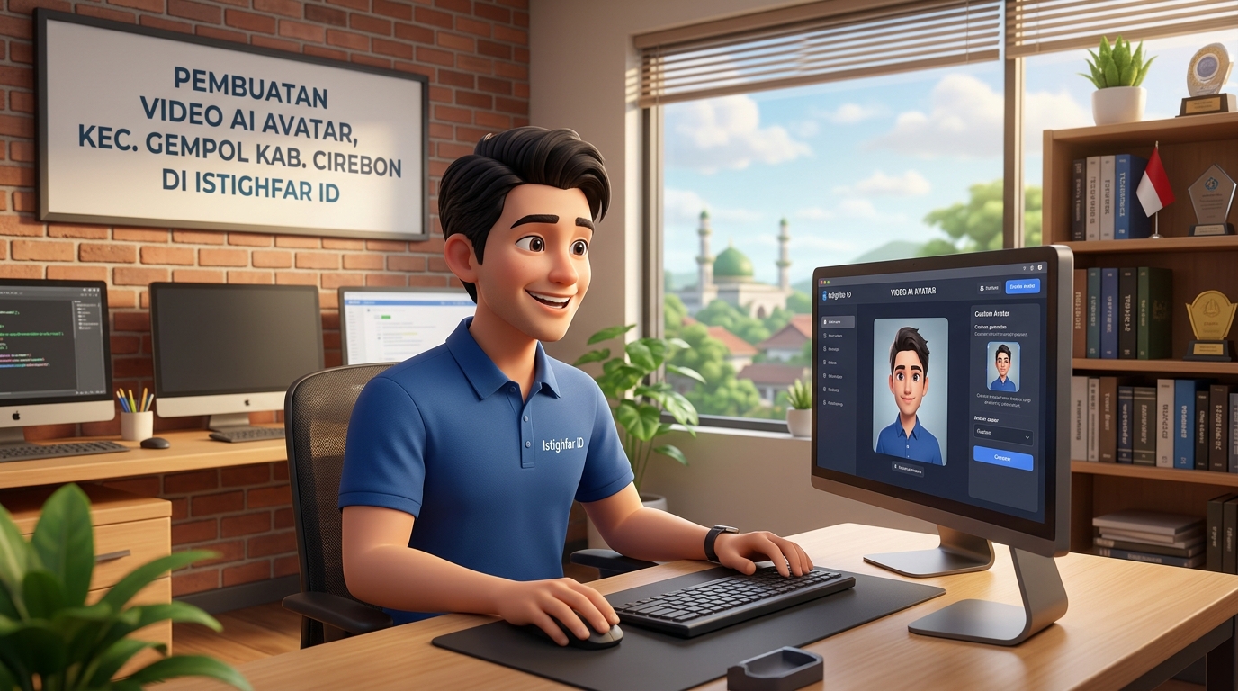 Tim profesional Istighfar ID menyediakan layanan Pembuatan video AI avatar Gempol terbaik untuk mendongkrak performa bisnis lokal secara modern.