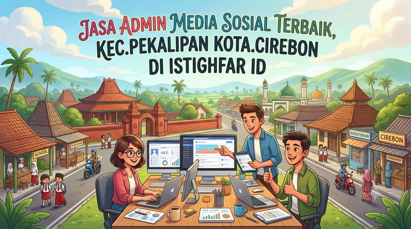 Tim ahli penyedia jasa admin media sosial terbaik pekalipan sedang menganalisis performa interaksi digital di Istighfar ID