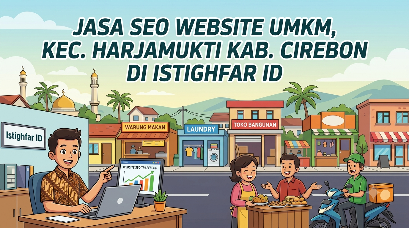 Tim profesional mengoptimalkan Jasa SEO website UMKM Harjamukti secara efektif.