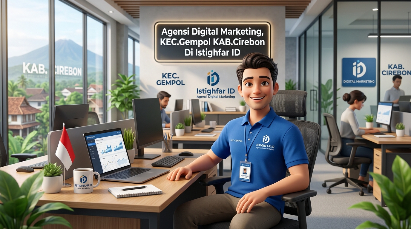 Tim profesional Istighfar ID menyediakan layanan Agensi digital marketing Gempol terbaik untuk mendongkrak performa bisnis lokal secara modern.