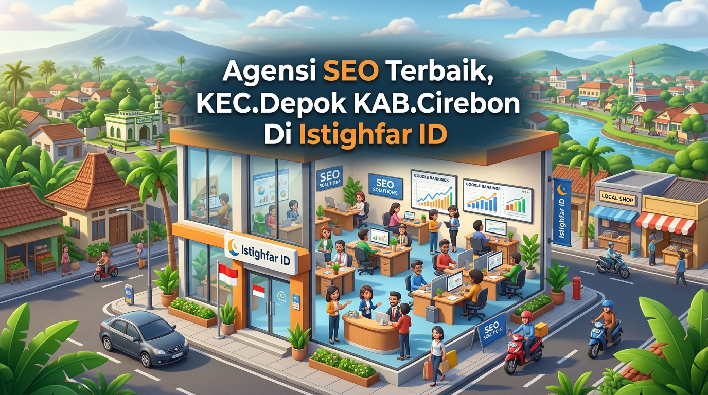 Tim ahli Agensi SEO Depok terbaik sedang menganalisis kenaikan peringkat trafik organik di Istighfar ID