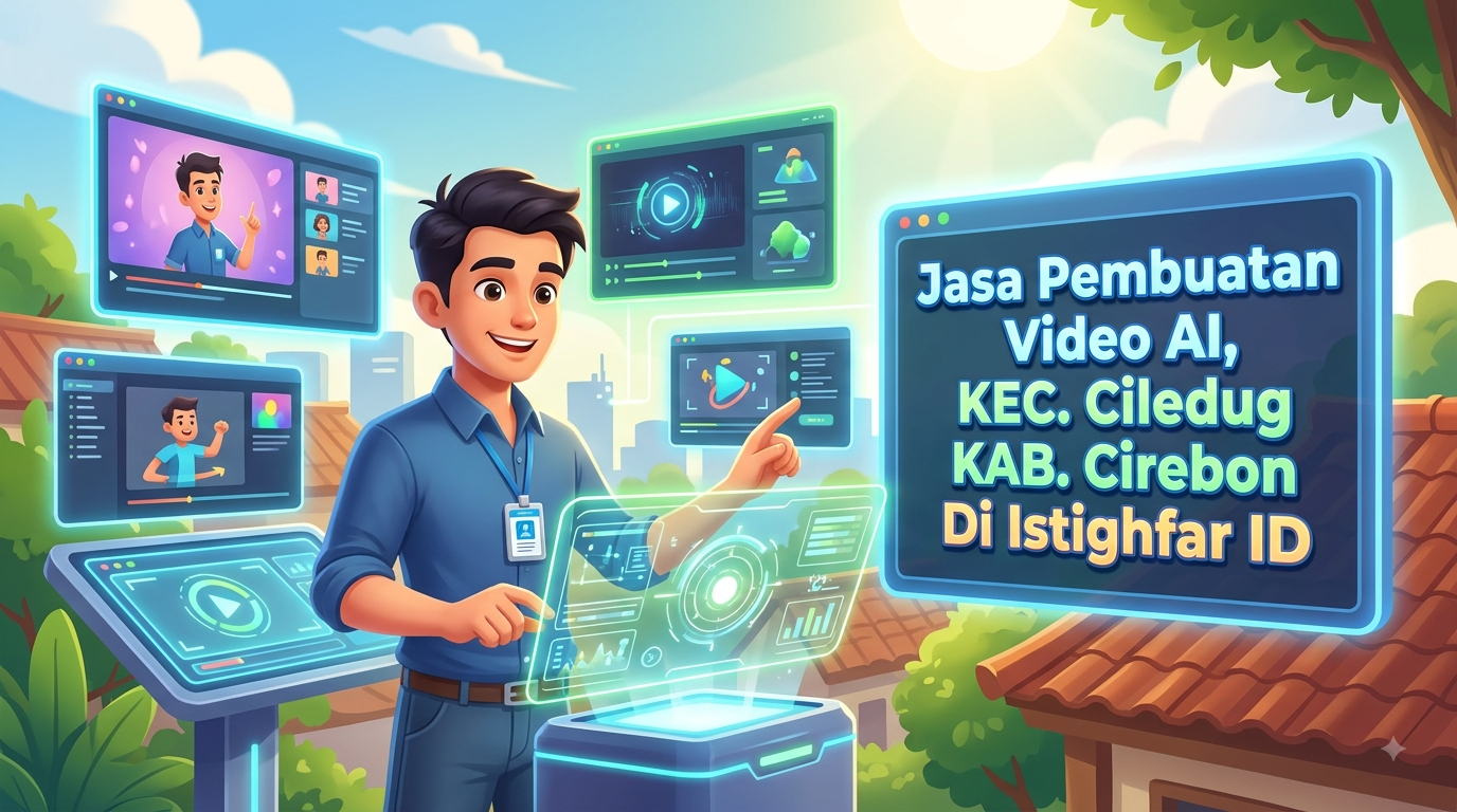 Tim ahli Jasa pembuatan video AI Ciledug sedang menganalisis performa konten visual di Istighfar ID