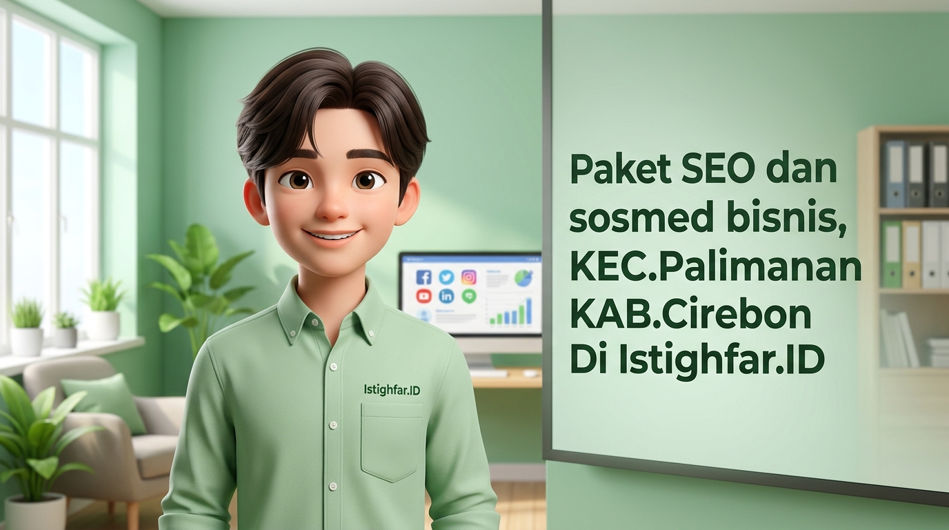Tim profesional Istighfar ID sedang merancang strategi melalui layanan Paket SEO dan sosmed bisnis Palimanan untuk kemajuan usaha lokal.