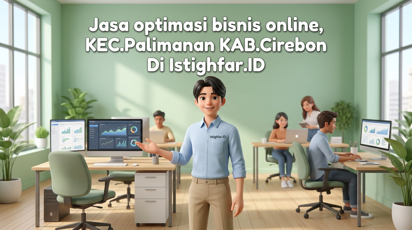 Tim profesional Istighfar ID sedang merancang strategi melalui layanan Jasa optimasi bisnis online Palimanan untuk kemajuan usaha lokal.