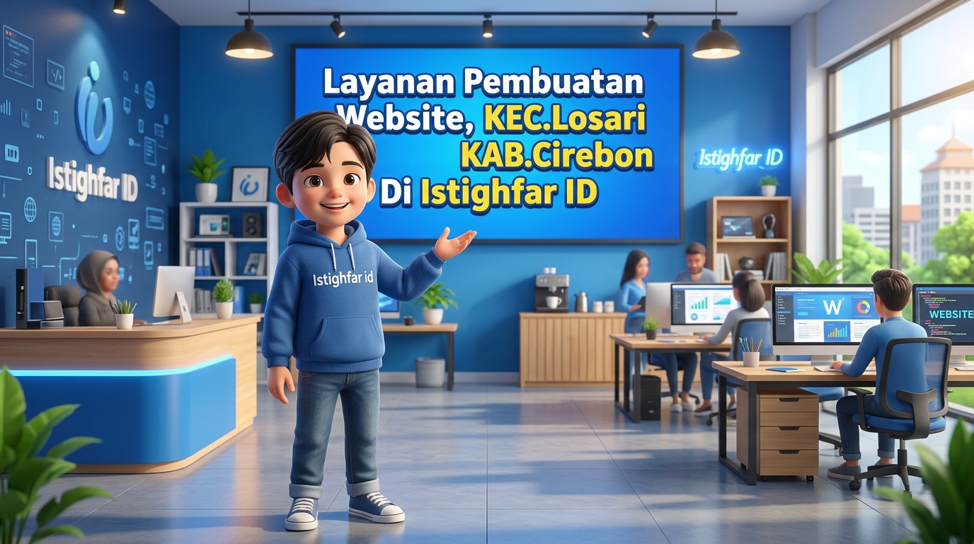 Layanan pembuatan website Losari oleh Istighfar ID untuk membantu bisnis lokal menjangkau pasar digital secara profesional dan optimal.
