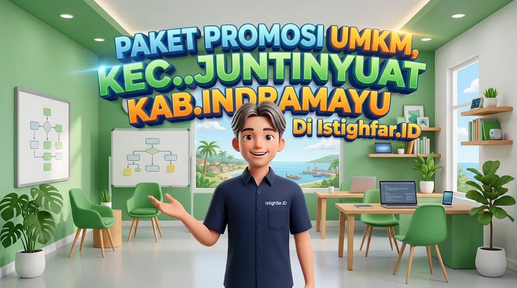 Paket Promosi UMKM Juntinyuat profesional oleh Istighfar Id untuk kemajuan usaha Indramayu.