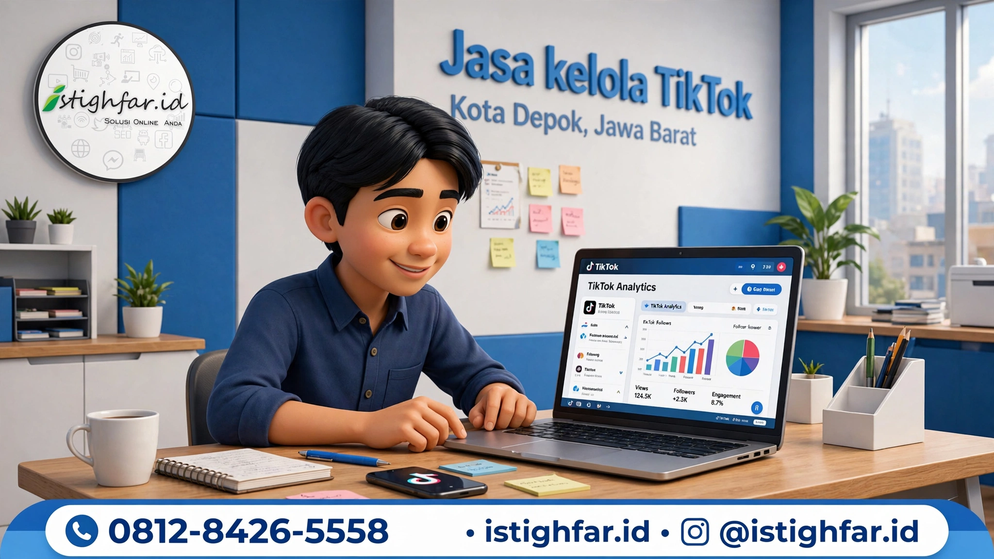 Jasa kelola TikTok Depok profesional bersama Istighfar Id untuk bisnis lokal