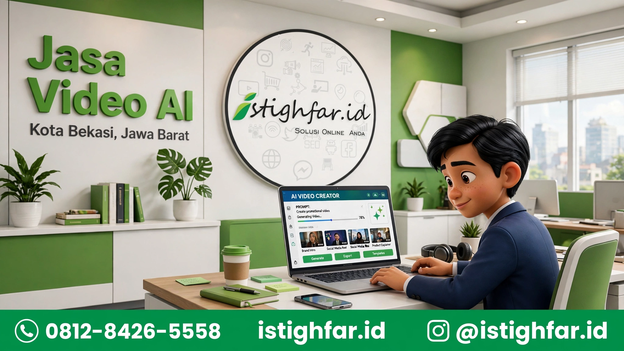 Jasa Video AI Bekasi profesional bersama tim ahli Istighfar ID
