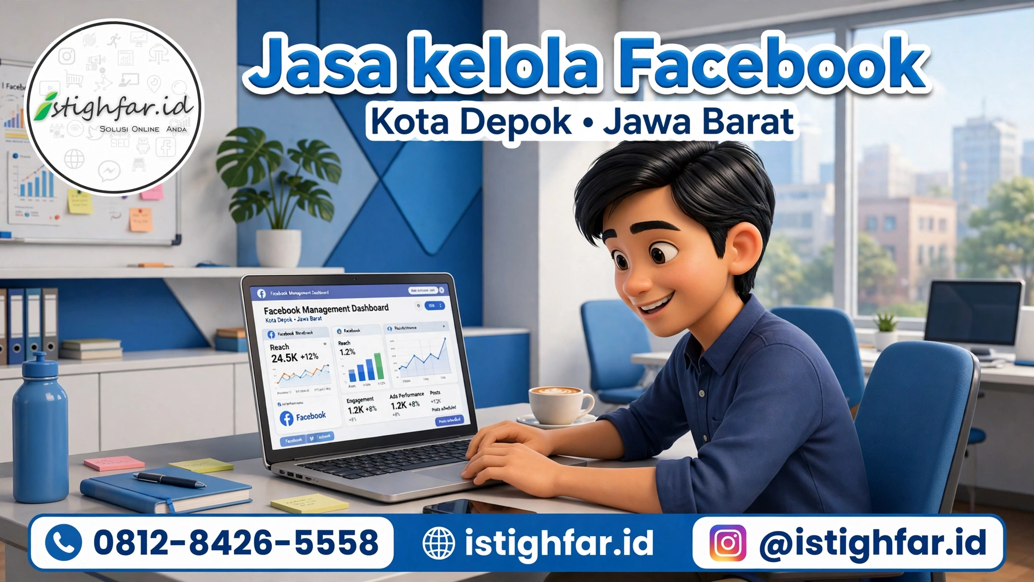 Jasa kelola Facebook Depok profesional bersama Istighfar Id untuk bisnis lokal