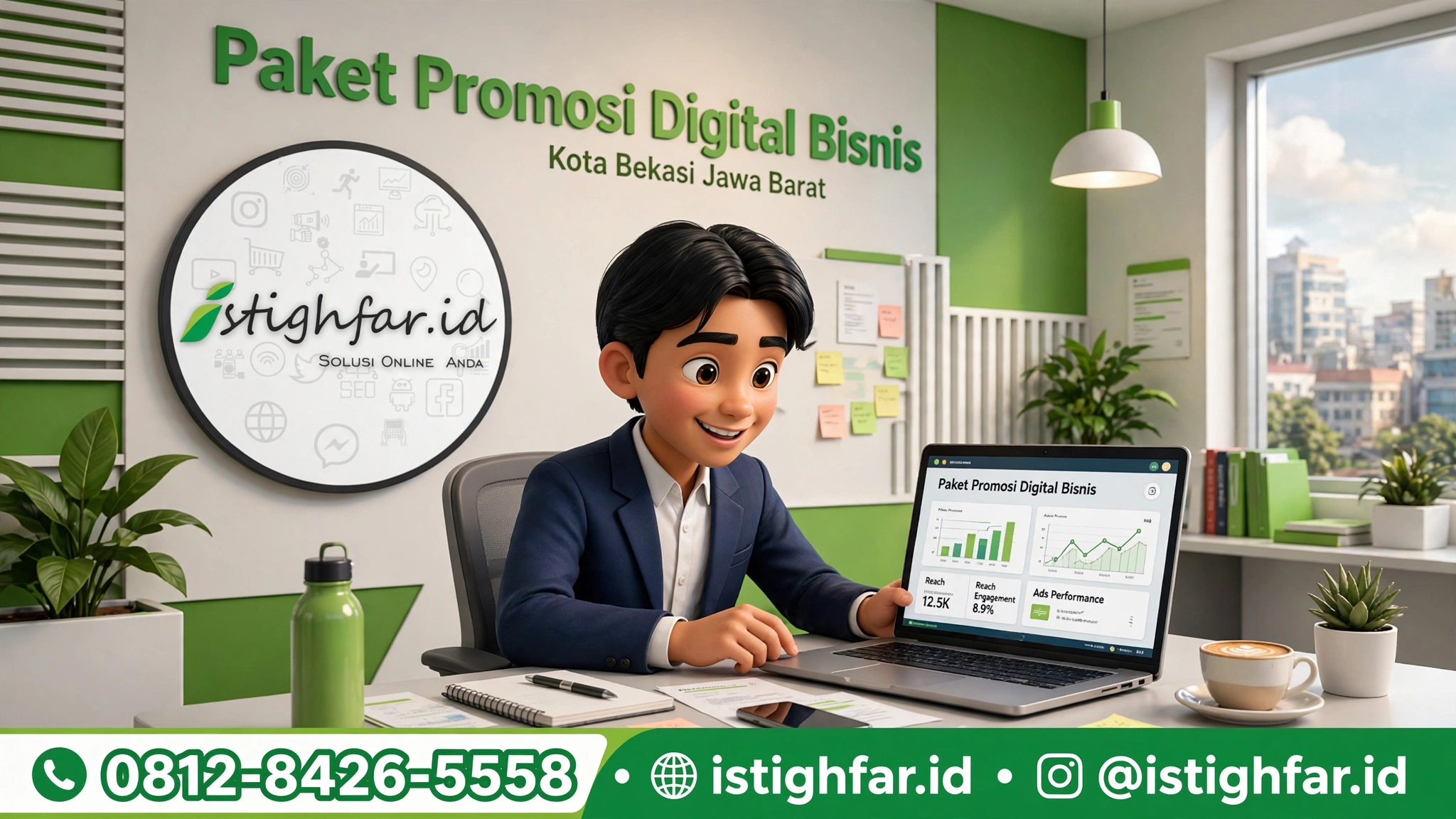 Paket promosi digital bisnis Bekasi profesional bersama tim ahli Istighfar ID